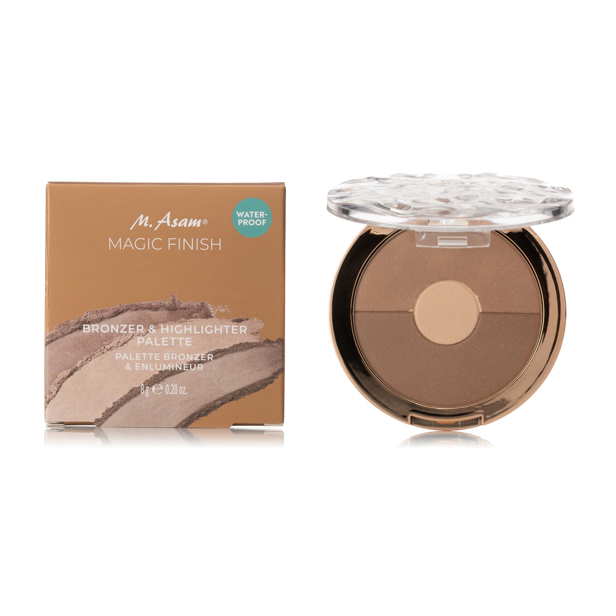 M.ASAM® Magic Finish Bronzer & Highlighter Palette Waterproof 8g