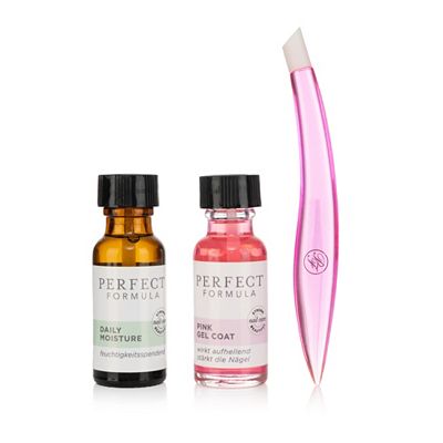 PERFECT FORMULA Pink Gel Coat 18ml Daily Moisture Nagelöl 15ml Nagelhautschieber