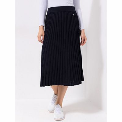 EVA LUTZ Strick-Rock Rundumdehnbund Plissee wadenumspielend