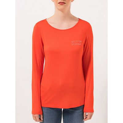 STEFFEN SCHRAUT Shirt Ibiza Strass-Detail mit ECOVERO Viskose figurumspielend