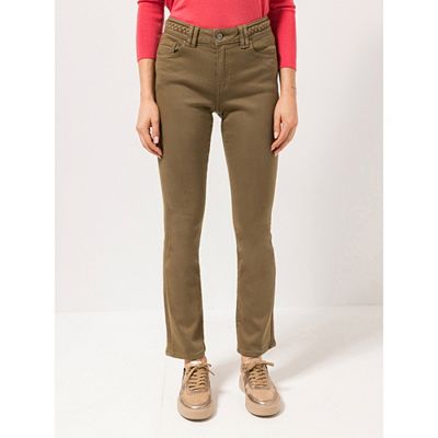 Thumbnail - STEFFEN SCHRAUT Hose Bund mit Flechtdetail 5-Pocket-Style ausgestelltes Bein