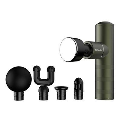 HOMEDICS® Myti Mini Massage Gun mit 4 Aufsätzen inkl. Wärmeaufsatz
