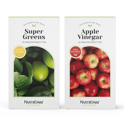 Thumbnail - NutraLinea® Set aus Supergreens + Apple Vinegar Apfel je 2 x 20 Tabletten