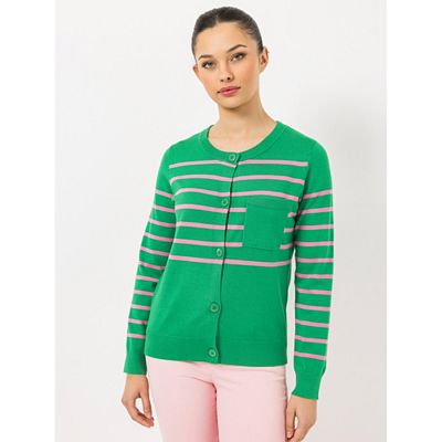 STEFFEN SCHRAUT Cardigan Rundhalsausschnitt Kontrast-Details figurumspielend