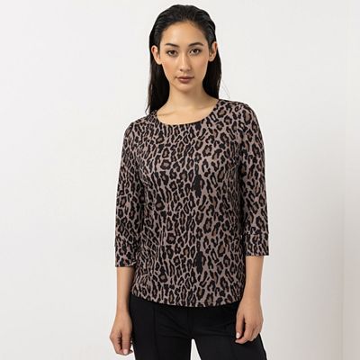 Thumbnail - STEFFEN SCHRAUT Shirt Lissabon 3/4-Arm Leoparden-Druck figurumspielend