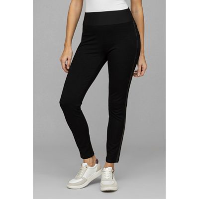 DINE 'N' DANCE Hose Gallonstreifen Rundumdehnbund schmales Bein