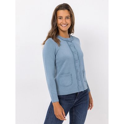 Thumbnail - DAWID by Dawid Tomaszewski Cardigan, Rundhals Fransendetails figurumspielend