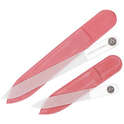 PERFECT FORMULA Nagelfeilen-Duo aus Kristallglas versiegeln die Nägel 9 & 13,5cm