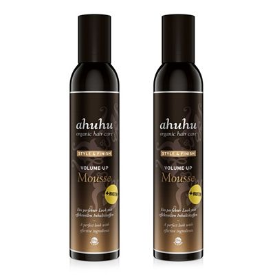 ahuhu organic hair care Volume Up Mousse + Biotin 2x300ml