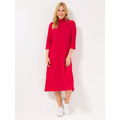KIM & CO. Kleid, 3/4-Arm Soft Touch Jersey Rollkragen knieumspielend