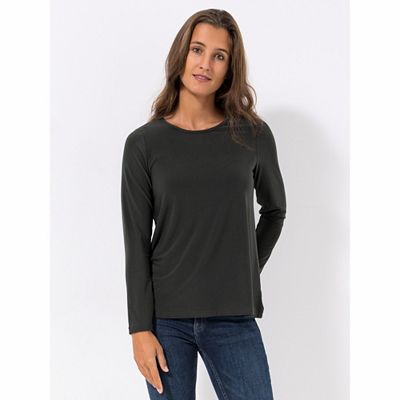 KIM & CO. Shirt, Langarm Deluxe Brazil Knit Rundhalsausschnitt figurumspielend