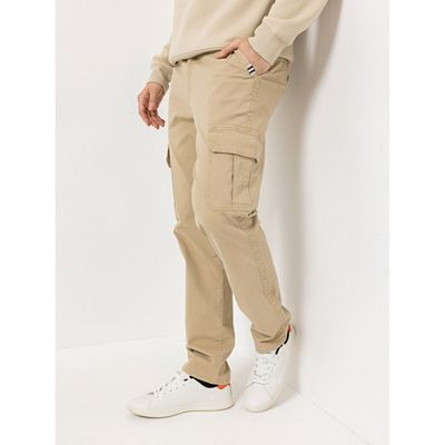 STRANDFEIN Menswear Hose lange Form Cargotaschen mit Gürtel