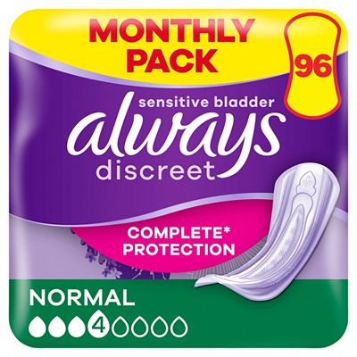 Thumbnail - ALWAYS DISCREET Inkontinenz-Einlagen Normal, Monatspaket mit 96 Einlagen