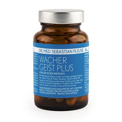 Dr. med. Sebastian Pleuse Wacher Geist Plus mit Eisen und Biotin 60 Kapseln 30 Tage