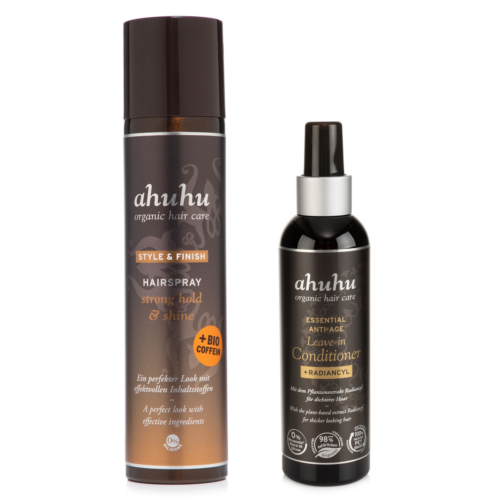 ahuhu organic hair care Anti-Age Leave-in Conditioner 200ml & Hairspray 300ml