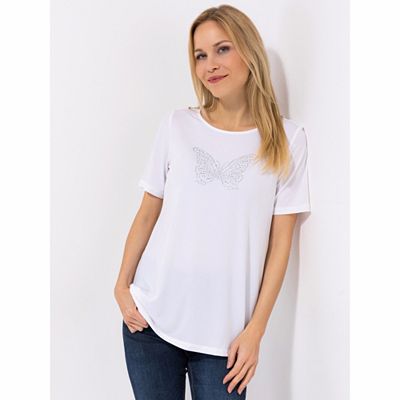 KIM & CO. Shirt, 1/2-Arm Brazil Knit Jersey platzierter Druck figurumspielend