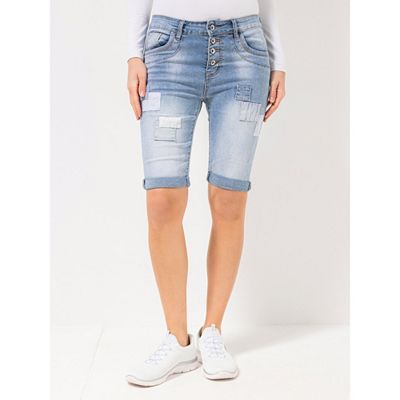 Thumbnail - DINE 'N' DANCE Bermuda Samba 5-Pocket-Style mit Patches schmales Bein