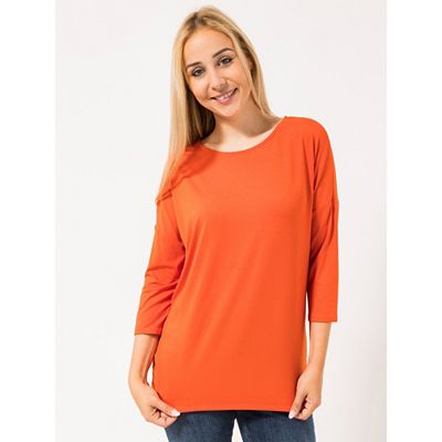 EVA LUTZ Shirt Rundhalsausschnitt aus ECOVERO Viskose leger weit