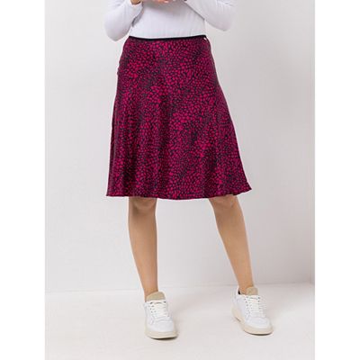 EVA LUTZ Rock Rundumdehnbund Satin-Touch ausgestellter Saum