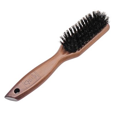 GUILIA Kissenbürste länglich Buchenholz, reine Wildschweinborsten für feines Haar