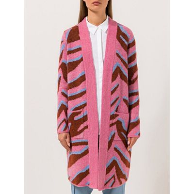 STEFFEN SCHRAUT Longcardigan Dijon offene Front Jacquard-Strick figurumspielend