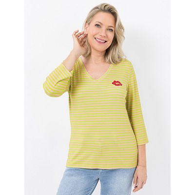 KILIAN KERNER SENSES Shirt, 3/4-Arm Kuss-Detail OEKO-TEX®Standard 100 figurumspielend