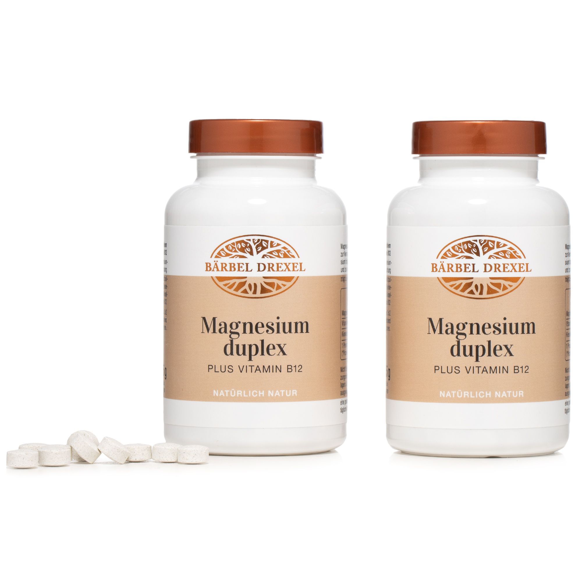 BÄRBEL DREXEL Magnesium duplex Plus Vitamin B 12 2x 350 Presslinge für ca. 6 Monate