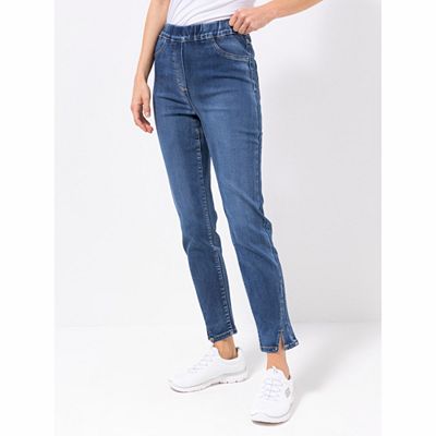 EVA LUTZ Jeggings, knöchellang angedeutete Taschen Rundumdehnbund schmales Bein