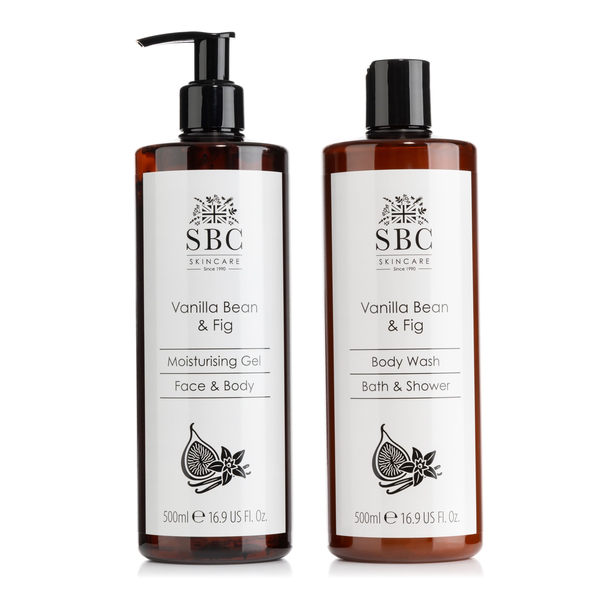 SBC Vanilla Bean & Fig Moisturising Gel, Bodywash je 500ml