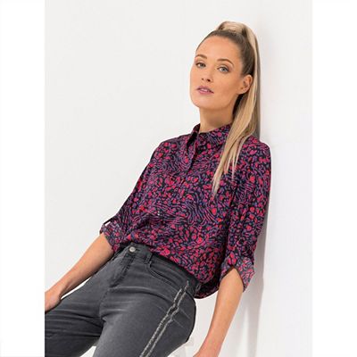 Thumbnail - STEFFEN SCHRAUT Bluse Capri, 1/1-Arm Ärmelriegel 97% recycelte Fasern leger weit