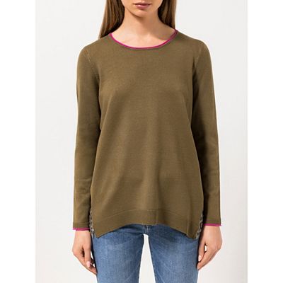 STEFFEN SCHRAUT Pullover Rundhalsausschnitt bedruckter Rücken leger weit