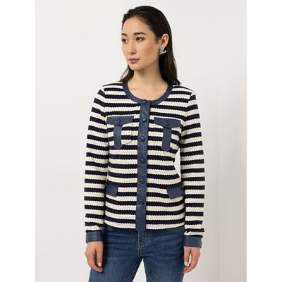 STEFFEN SCHRAUT Blazer Broderie Anglaise Kontrast-Details figurbetont