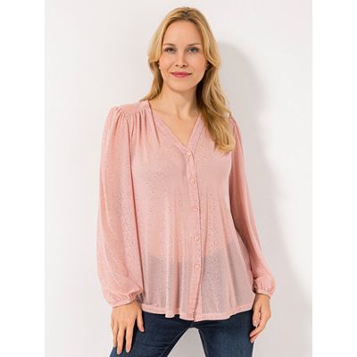 Thumbnail - KIM & CO. Bluse, Langarm elastisches Material leicht transparent figurumspielend