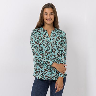 EVA LUTZ Bluse Lara Knopfleiste Seitenschlitze leger weit