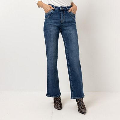 STEFFEN SCHRAUT Jeans, 5-Pocket-Style Ziertaschen Super-Stretch gerades Bein