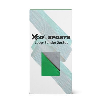 XCO® SPORTS Widerstandsbänder 2 Stärken für Muskelaufbau & Krafttraining