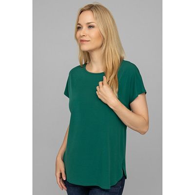 Thumbnail - KIM & CO. Shirt, Kurzarm Brazil Knit Jersey abgerundeter Saum leger weit