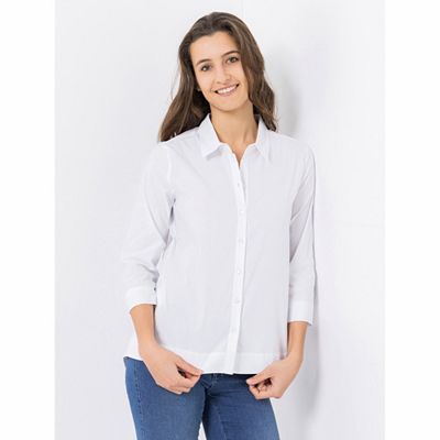 Thumbnail - DINE 'N' DANCE Bluse, 7/8-Arm Kragen Knopfleiste leger weit