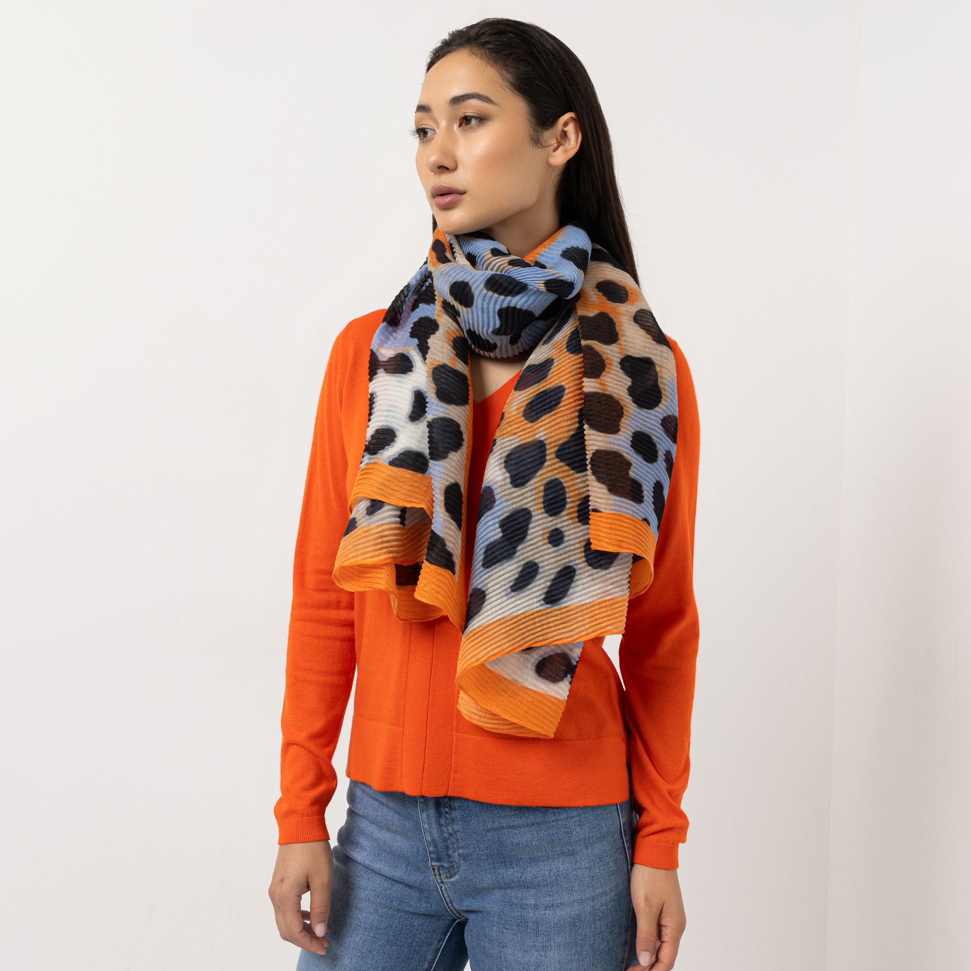 STEFFEN SCHRAUT Tuch Plissee-Stoff Allover-Druck ca. 90x125cm