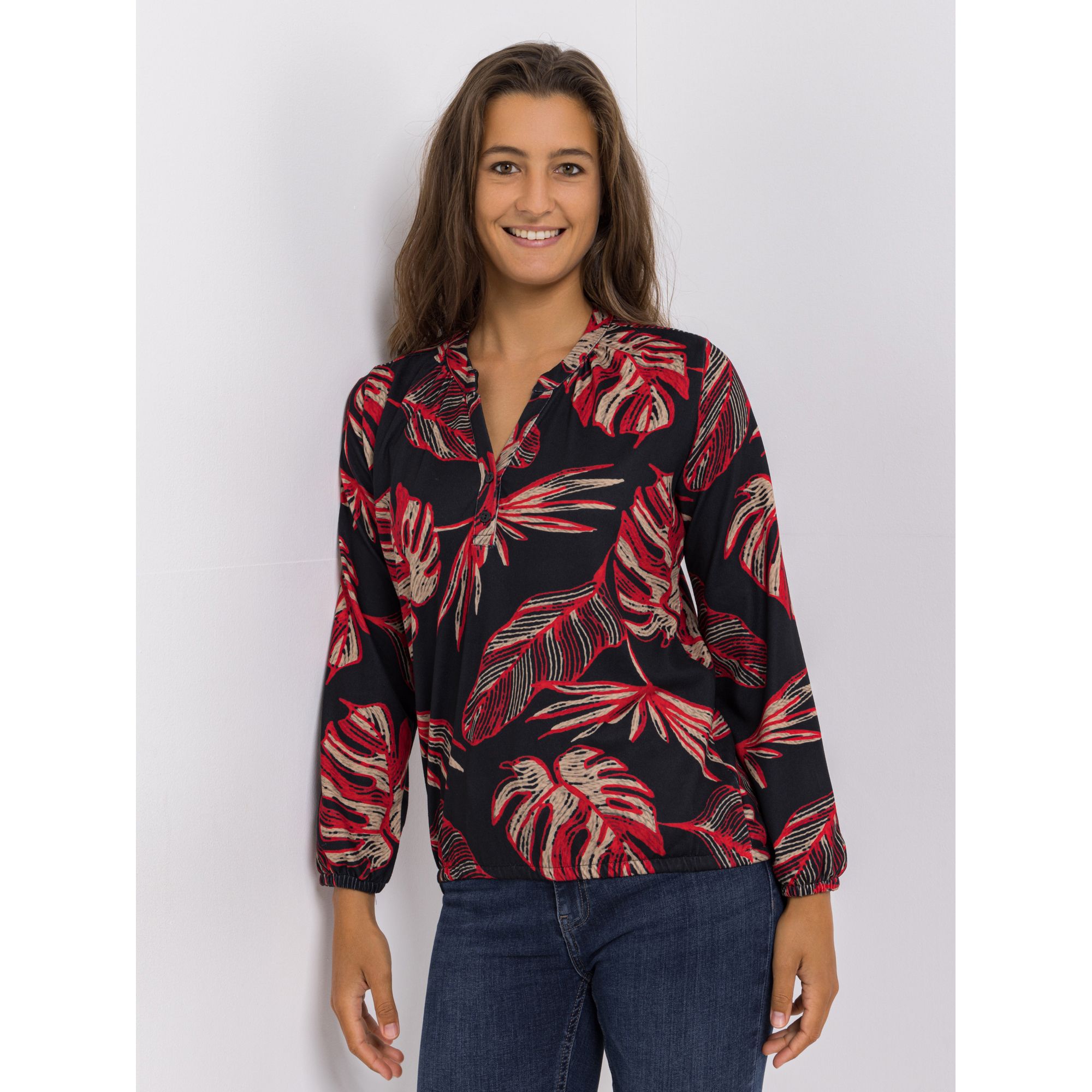 DINE 'N' DANCE Jerseybluse 1/1-Arm Gummibund figurumspielend