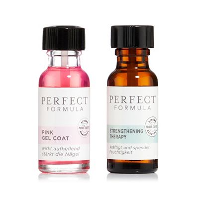 PERFECT FORMULA Nagelpflege-Set Nagelstärkungslack 15ml Pink Gel 18ml