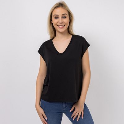 Thumbnail - KIM & CO. Pullunder Soft Touch Jersey V-Ausschnitt leger weit