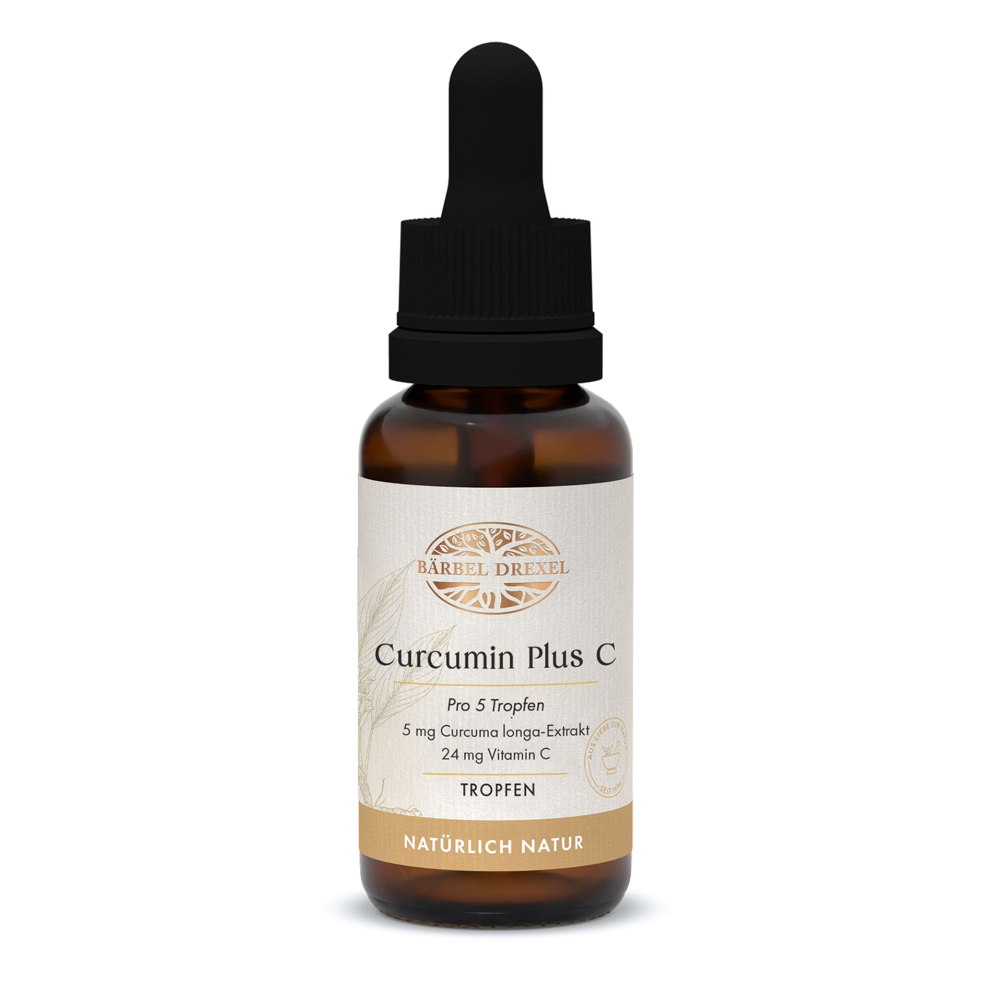 BÄRBEL DREXEL Curcumin Plus C, Kurkuma Tropfen 20ml für 80 Tage