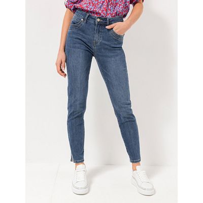 STEFFEN SCHRAUT Jeans, knöchellang Schlitz mit Ziersteinen sehr schmales Bein