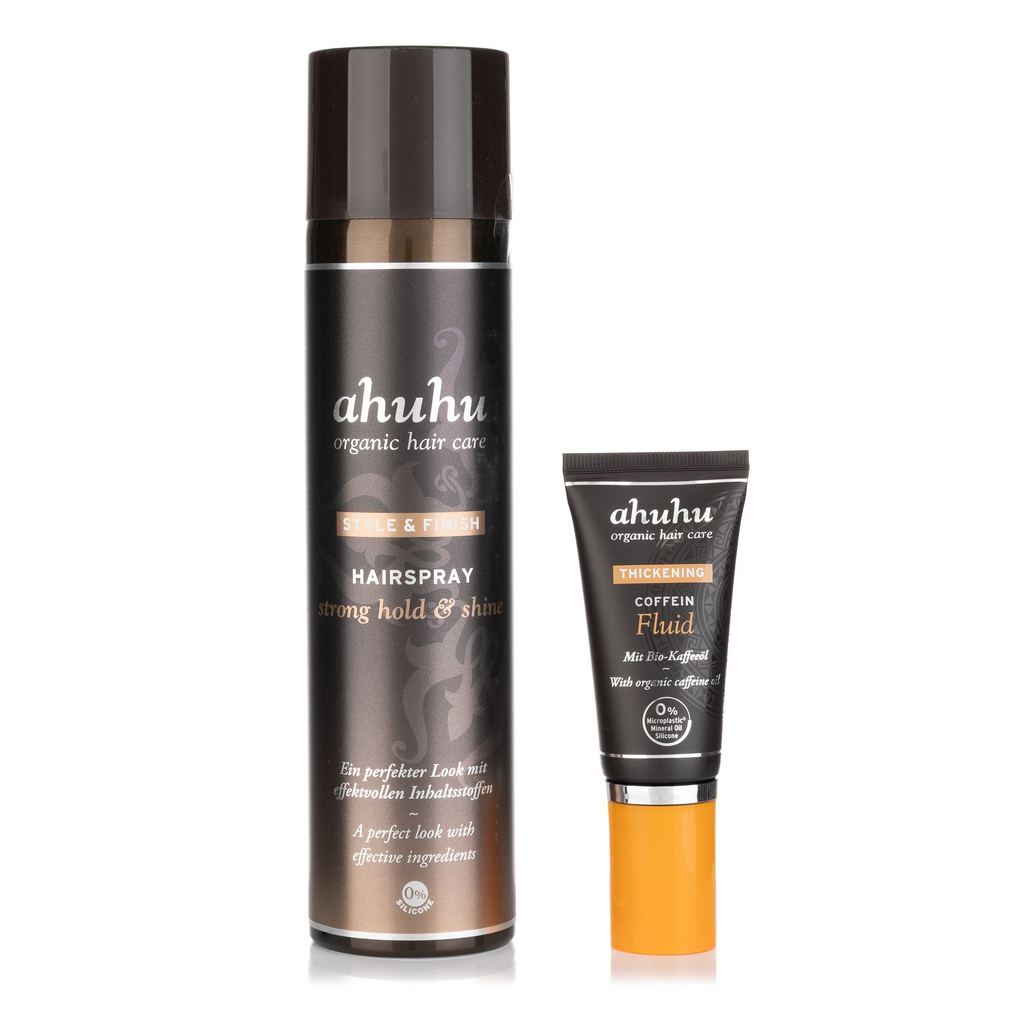 ahuhu organic hair care Coffein Fluid 30ml & Hairspray 300ml