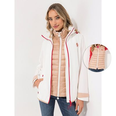 STRANDFEIN Jacke mit Steppweste 3in1-Design wasserabweisend figurumspielend