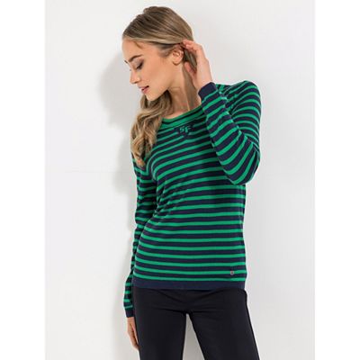 STRANDFEIN Pullover Rundhalsausschnitt mit ECOVERO Viskose figurumspielend