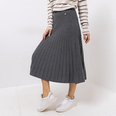 EVA LUTZ Strickrock Rundumdehnbund wadenumspielende Länge