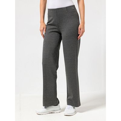 EVA LUTZ Hose, knöchellang Rundumdehnbund gemustert weites Bein