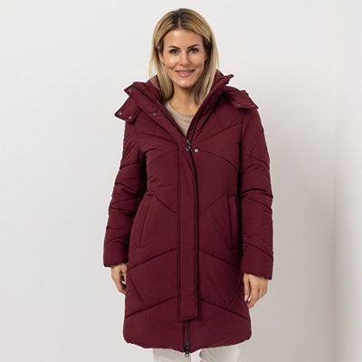 STRANDFEIN Steppmantel abnehmbare Kapuze 2-Wege-Reißverschluss figurumspielend